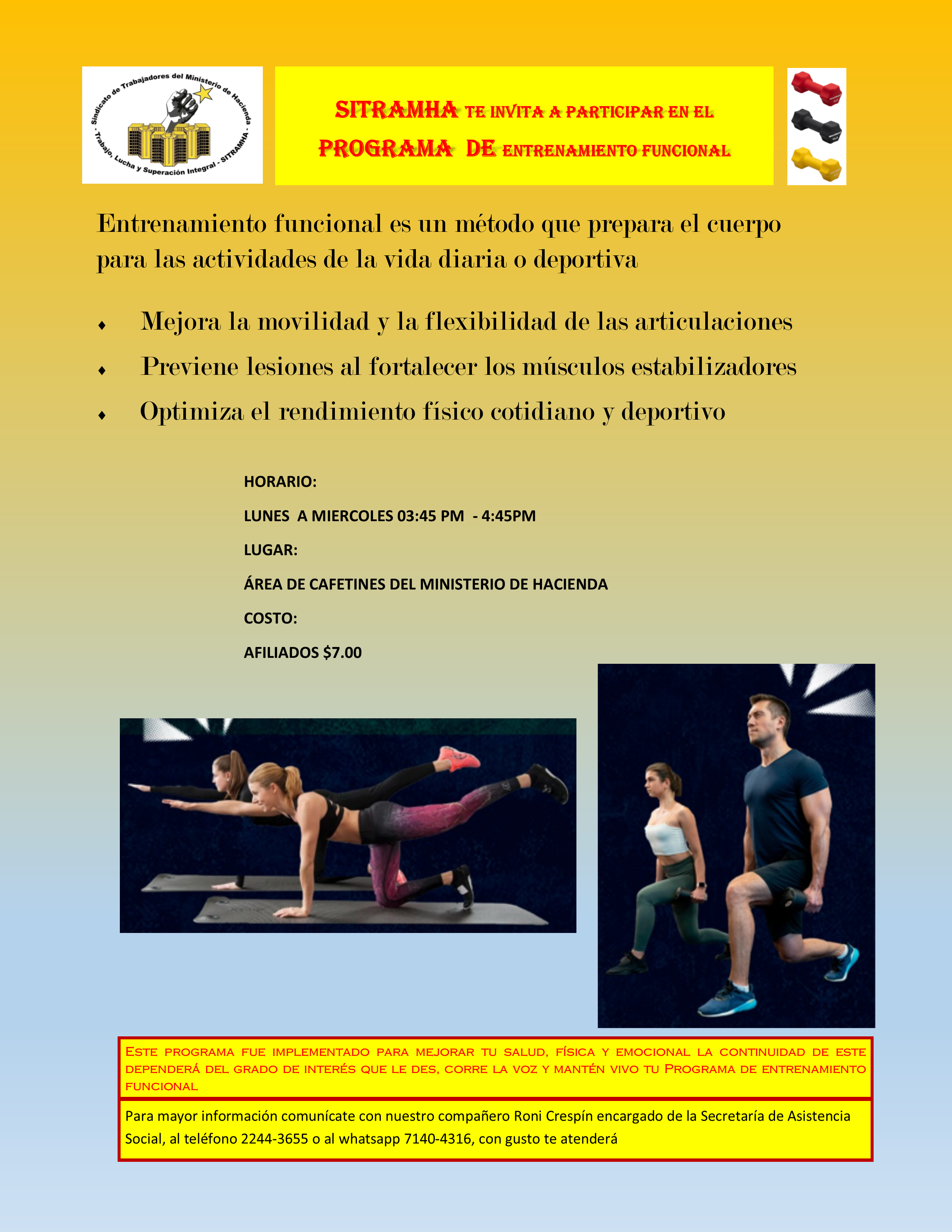 Programa funcional de entrenamiento